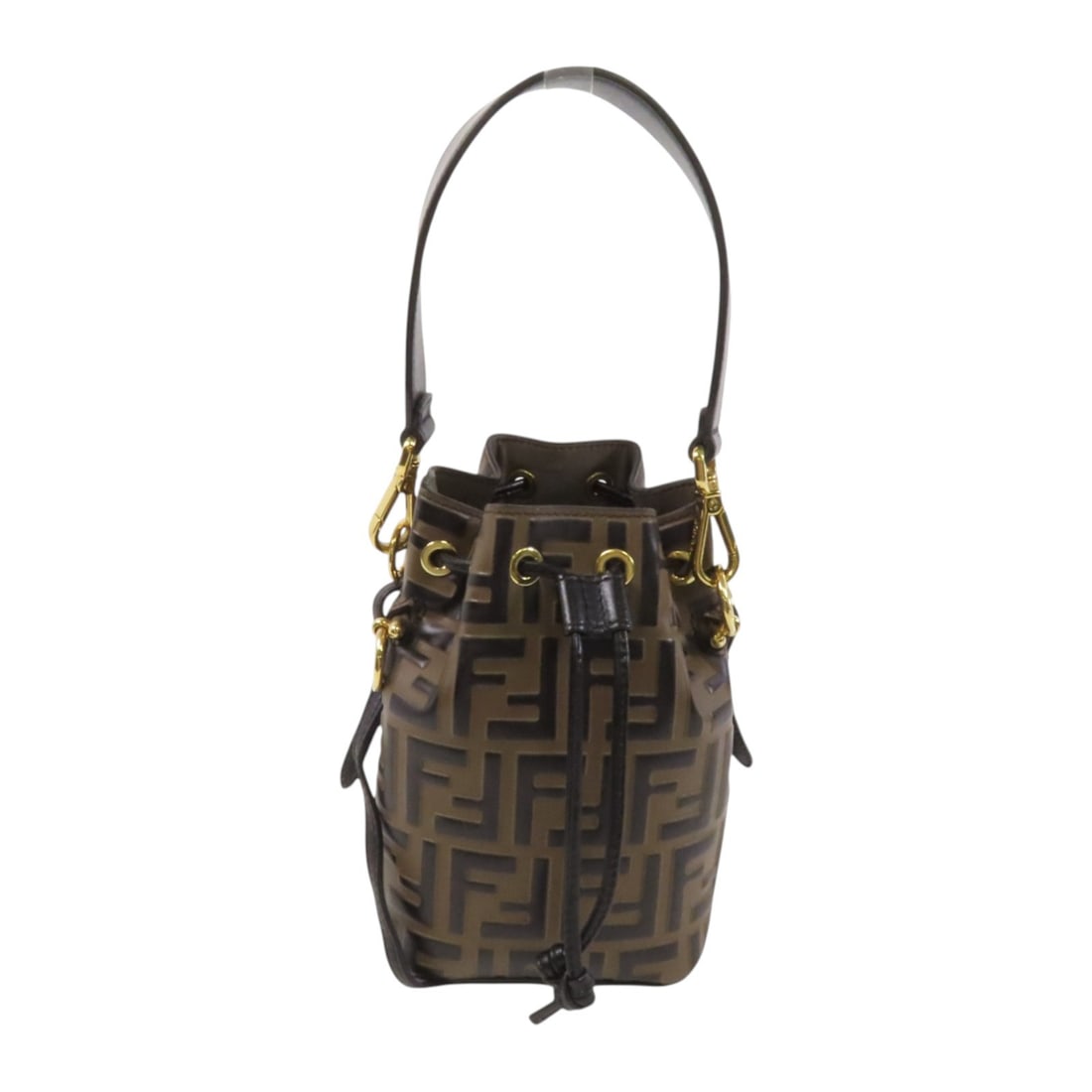 FENDI Mon Tresor Mini Brown Calfskin 2way Shoulder Bag: FENDI Mon Tresor Mini Brown Calfskin 2way Shoulder Bag This FENDI Mon Tresor Mini 2-way shoulder bag is crafted from brown calfskin leather and features a compact, structured silhouette. Designed for 
