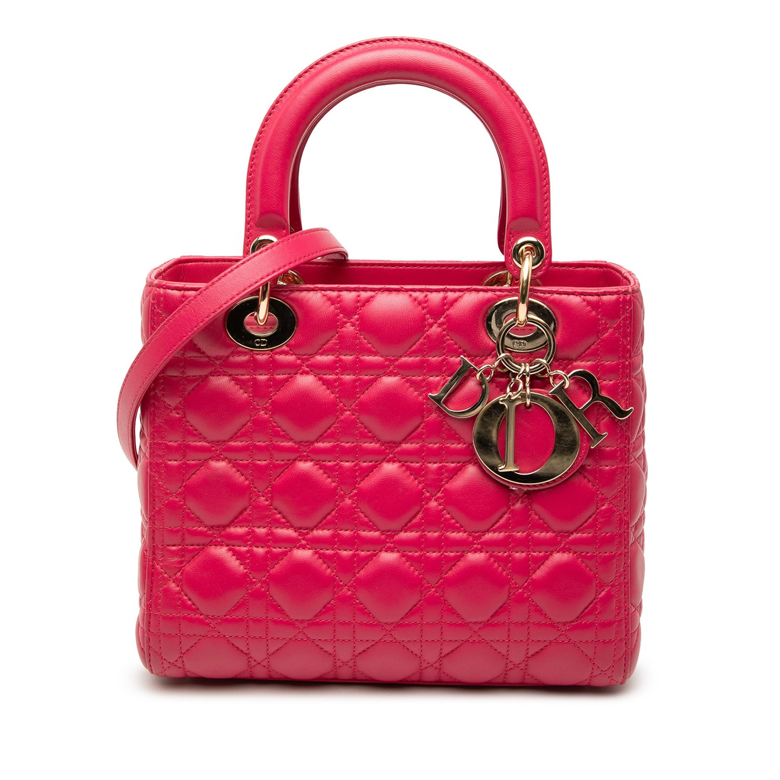 Dior Lady Cannage Medium Pink Lambskin Bag (1 of 7)