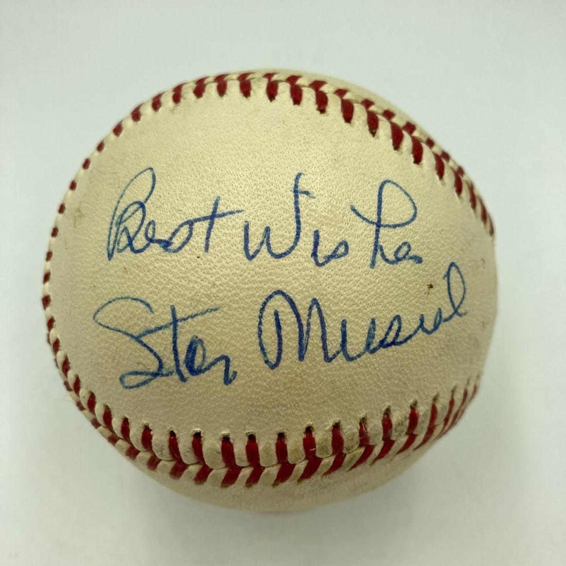 Stan Musial Signed Baseball with Best Wishes PSA/DNA Authentication: Stan Musial Signed Baseball with Best Wishes PSA/DNA Authentication This Stan Musial signed baseball is a remarkable collectible for any baseball enthusiast. The ball, an Official National League mode