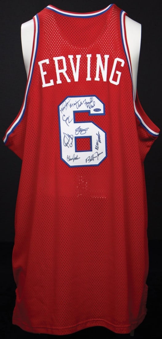 Philadelphia 76ers 1982-83 Champions Jersey Signed by 9 With JSA COA (1 of 6)