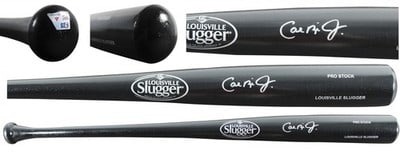 Cal Ripken Jr. Fanatics authenticated Orioles Louisville Slugger black bat (1 of 9)