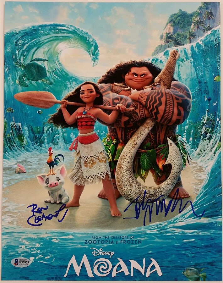 Moana 11x14 Photograph Signed by Ron Clements and John Musker Beckett Authenticated: Moana 11x14 Photograph Signed by Ron Clements and John Musker Beckett Authenticated This original 11x14 photograph from Disney's Moana features the signature of Ron Clements. The autograph is authenti