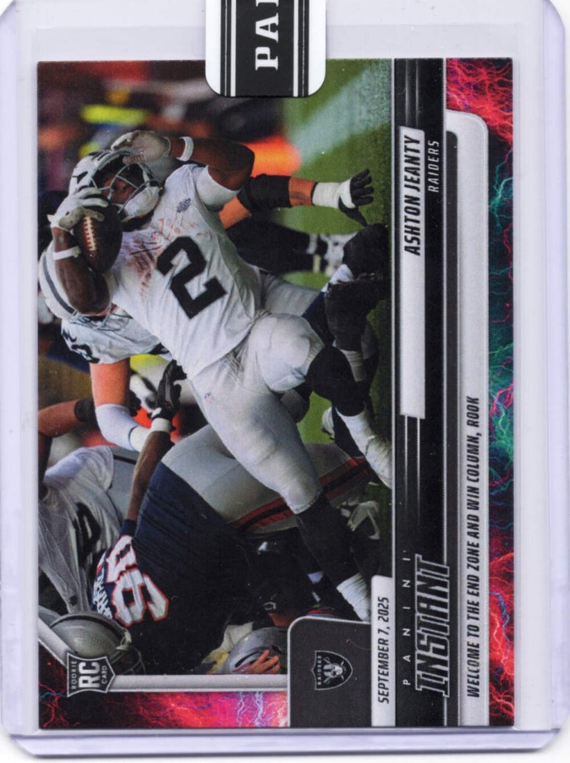 2025 Panini Instant Ashton Jeanty #55 Rookie RC Football Card /5 Authentic: 2025 Panini Instant Ashton Jeanty #55 Rookie RC Football Card /5 Authentic Introducing the 2025 Panini Instant Ashton Jeanty #55 Lightning /5 Rookie RC Football Card, a must-have for collectors and fa