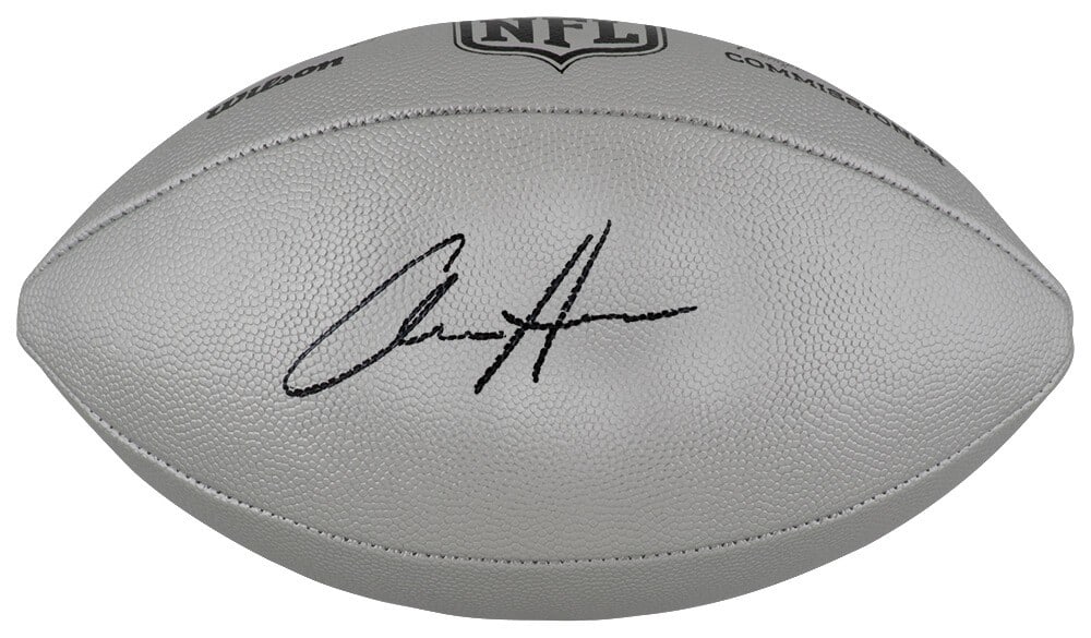 Aidan Hutchinson Signed Wilson Duke NFL Full-Size Replica Football with COA: Aidan Hutchinson Signed Wilson Duke NFL Full-Size Replica Football with COA This is a full-size replica football signed by Aidan Hutchinson, the renowned player from the Detroit Lions. The football