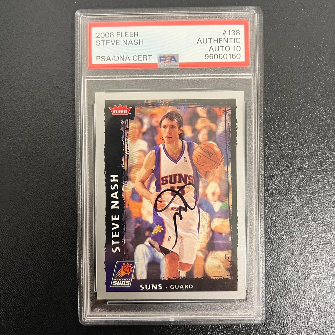2008 Fleer #138 Steve Nash Signed Card PSA 10 Phoenix Suns (1 of 2)