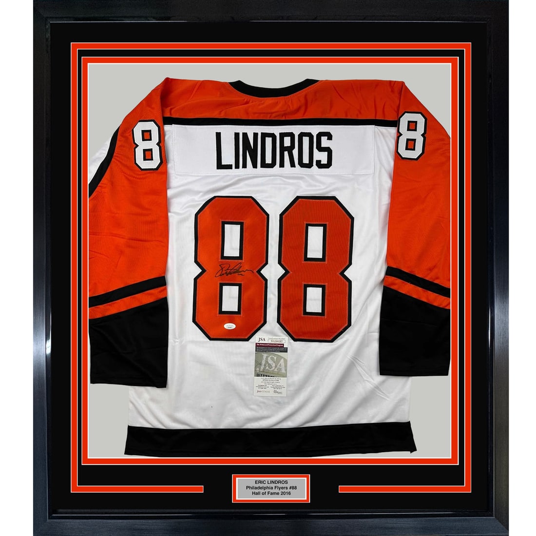 Framed Signed Eric Lindros Philadelphia Flyers Jersey with JSA COA (1 of 2)