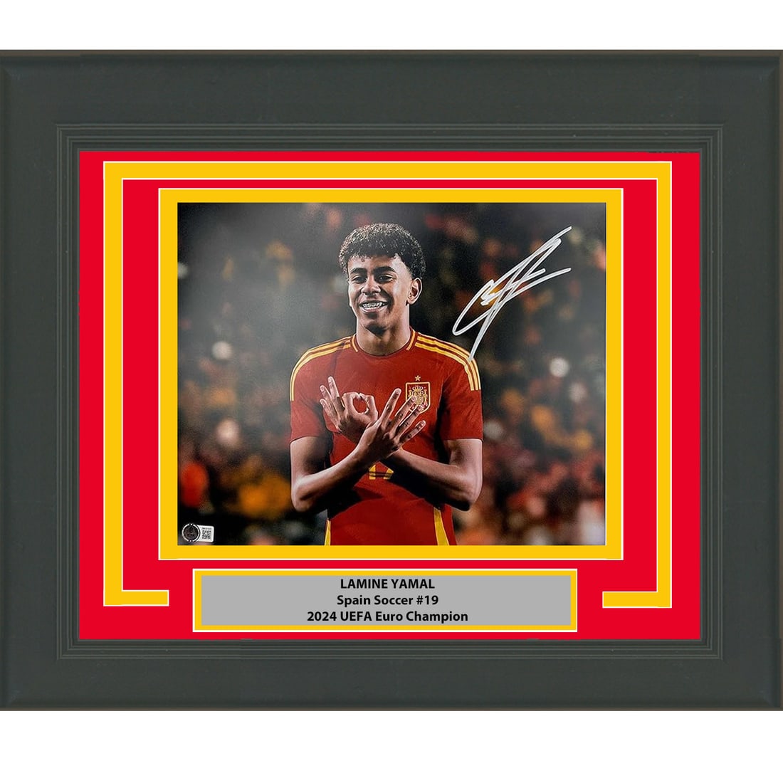 Lamine Yamal Signed Spain 11x14 Framed Photo Beckett Authenticated (1 of 1)