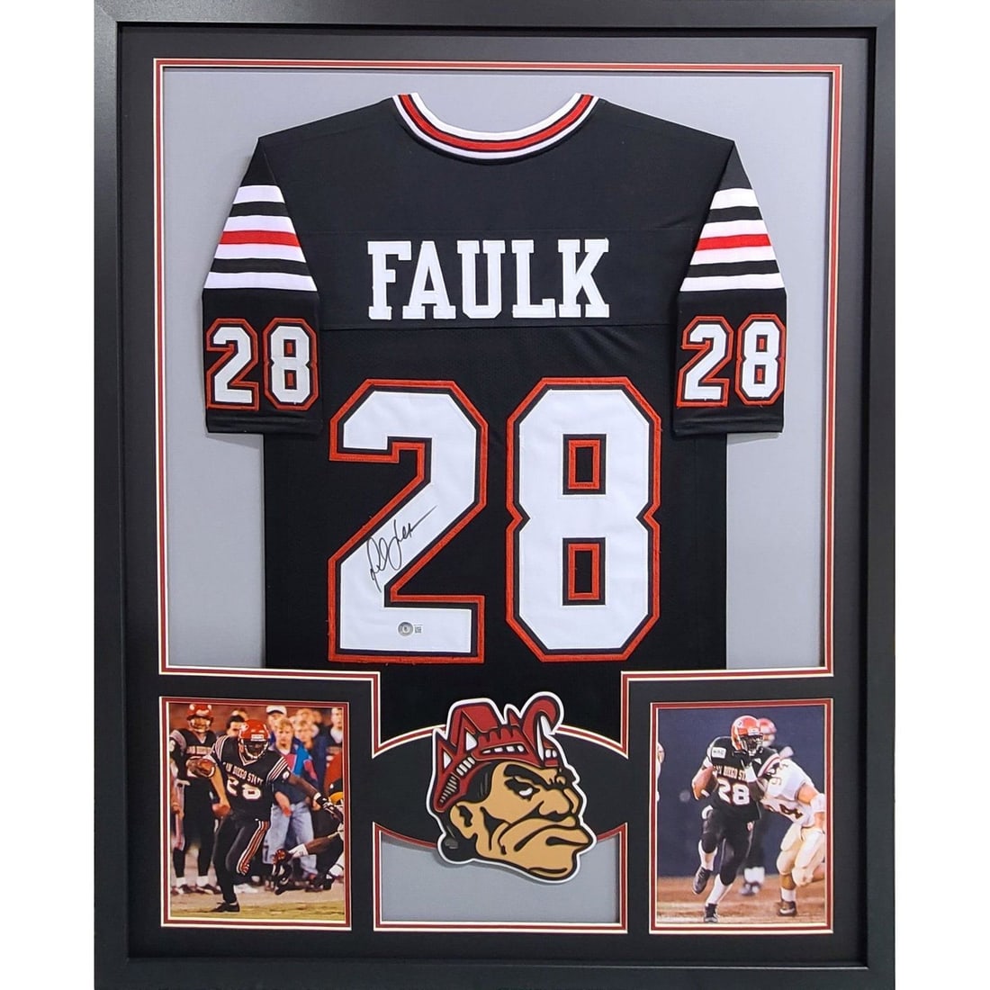 Marshall Faulk Signed Framed Jersey Beckett Authentic San Diego State Rams (1 of 2)