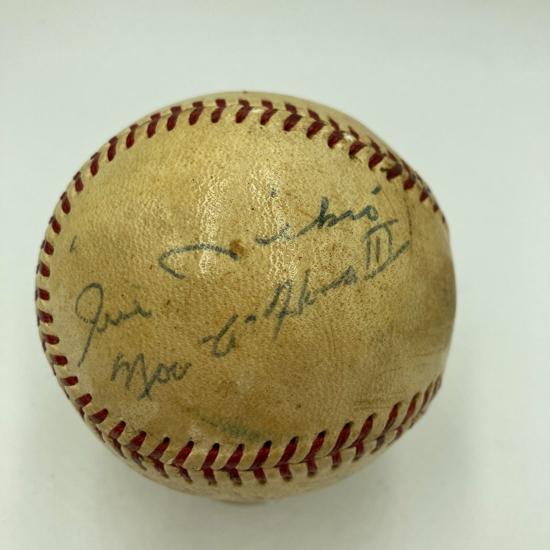 1966 Atlanta Braves Chief Noc-A-Homa Signed Game Used Baseball JSA COA (1 of 9)