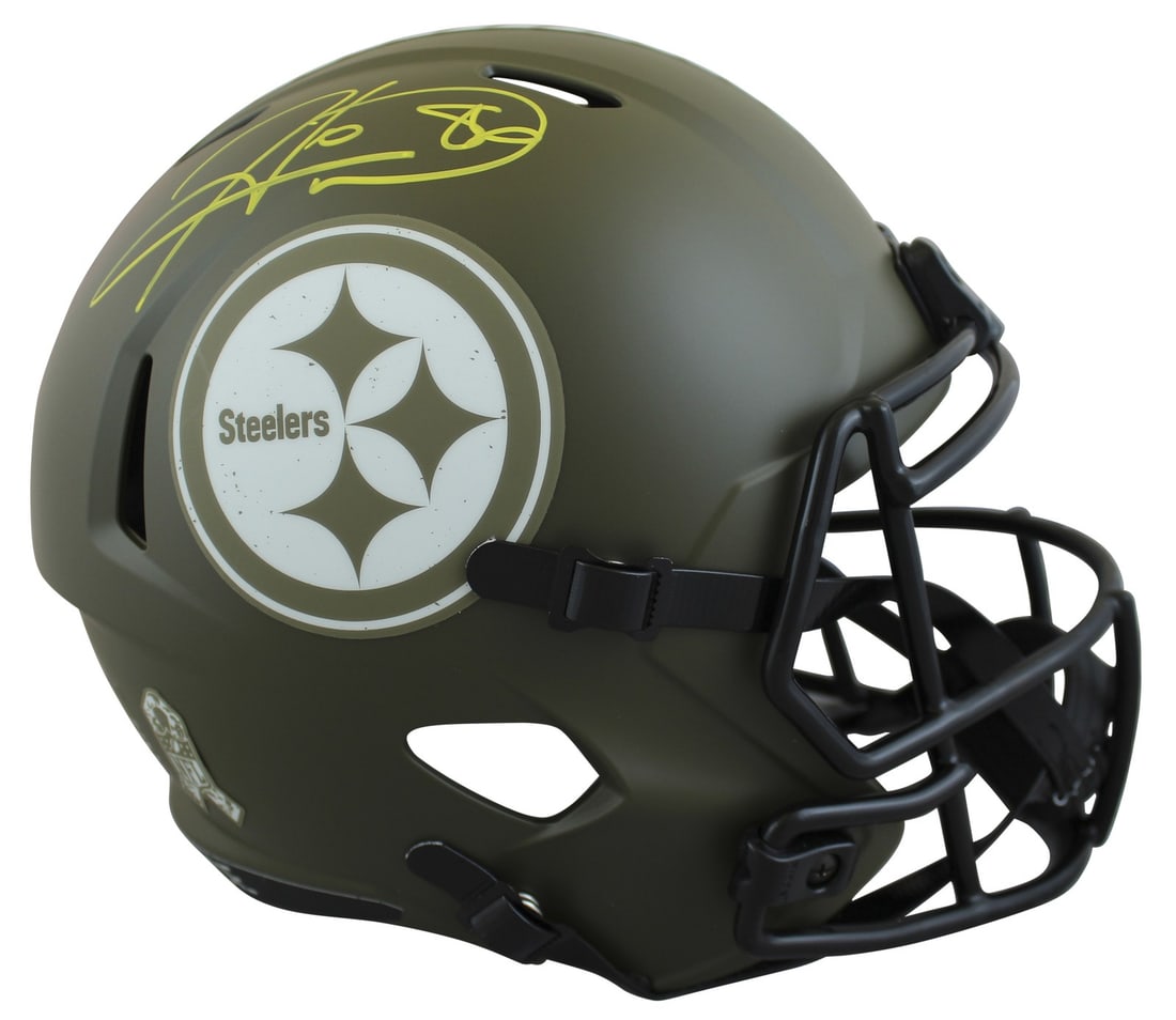 Hines Ward Signed Pittsburgh Steelers Salute To Service Helmet Beckett Authenticated (1 of 3)