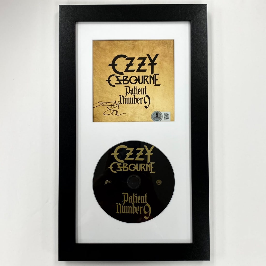 Signed Ozzy Osbourne Patient Number 9 CD Insert Display Beckett BAS (1 of 6)