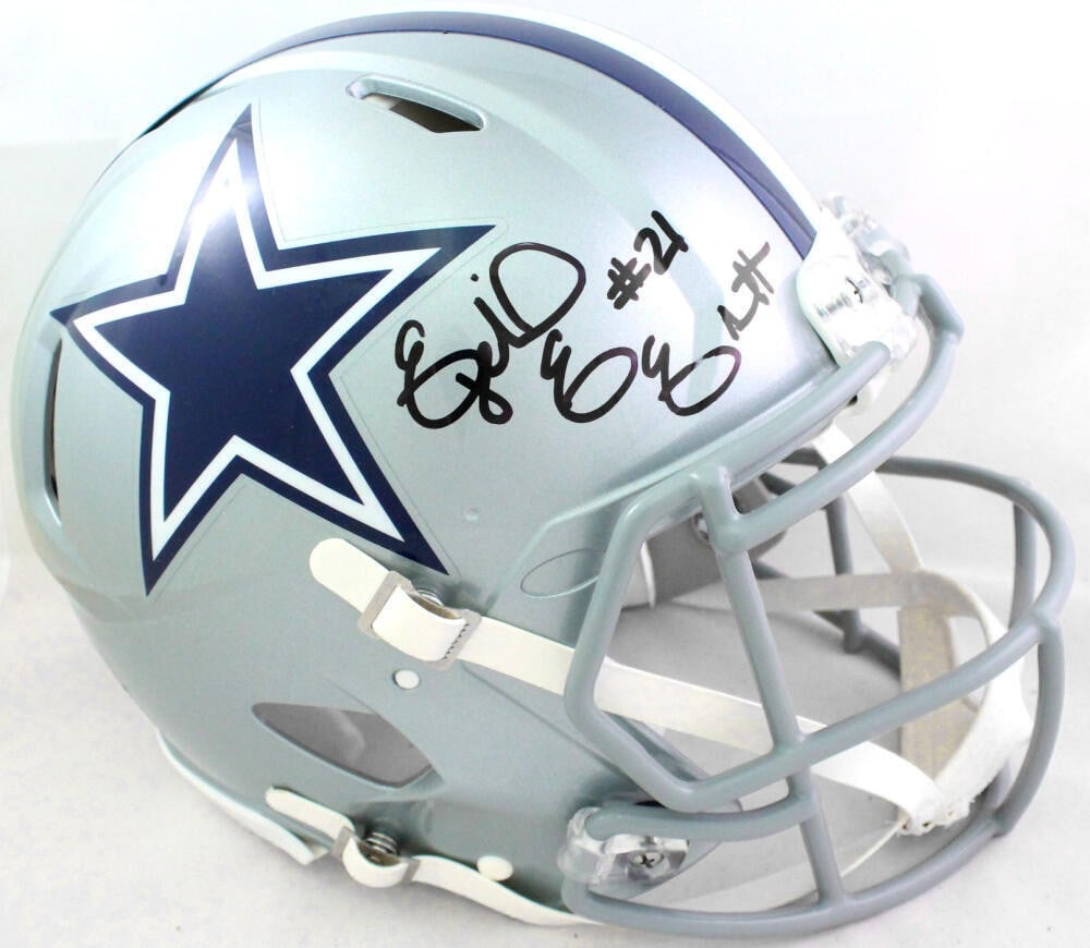 Ezekiel Elliott Signed Dallas Cowboys Authentic Speed Helmet Beckett Authenticated (1 of 5)