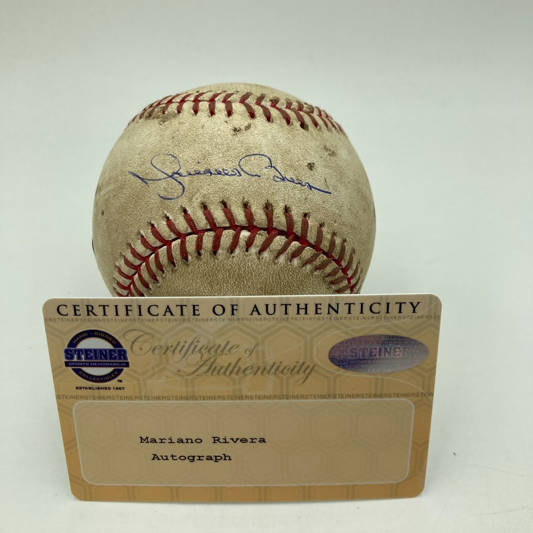 Mariano Rivera Signed Game Used Baseball 598th Save Steiner COA MLB Authentic: Mariano Rivera Signed Game Used Baseball 598th Save Steiner COA MLB Authentic Celebrate a milestone in baseball history with this signed game-used baseball from Mariano Rivera, commemorating his