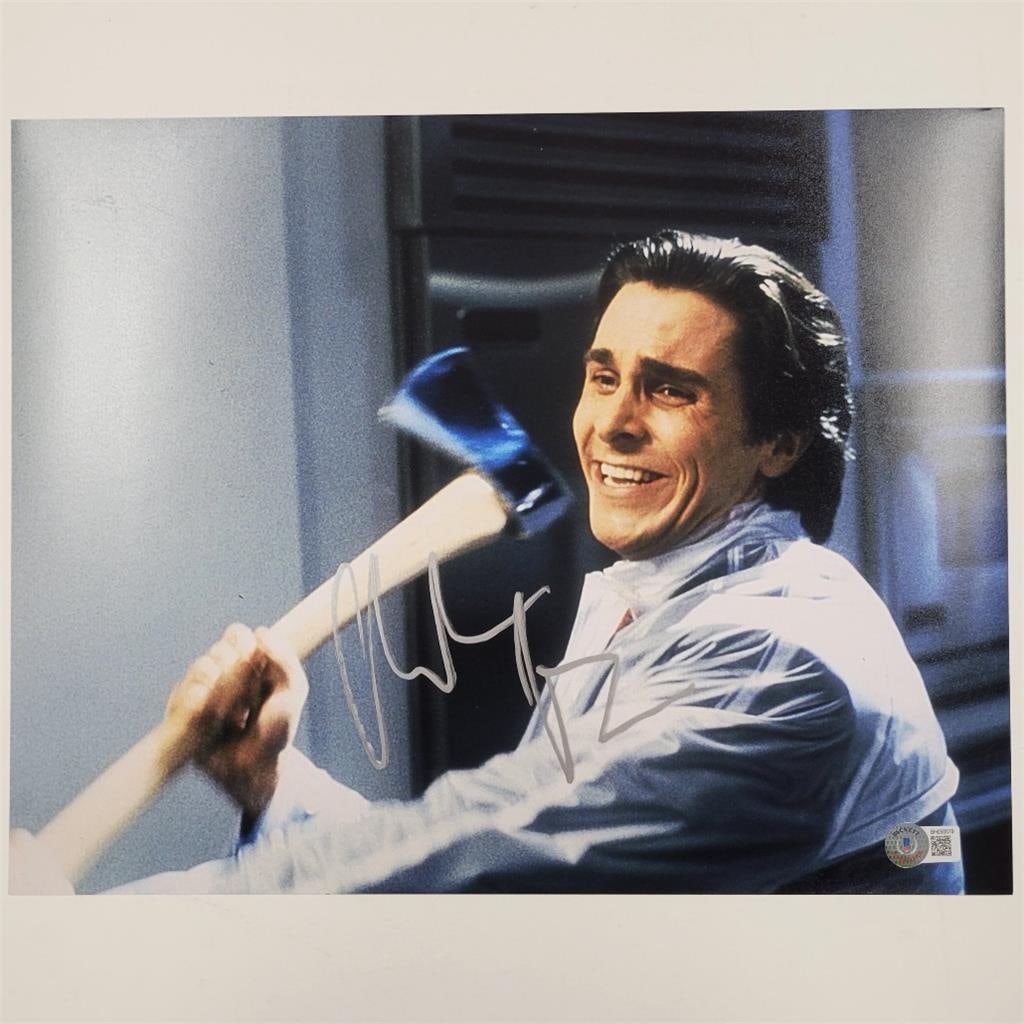American Psycho 11x14 Photo Christian Bale Autograph Beckett Authenticated (1 of 2)