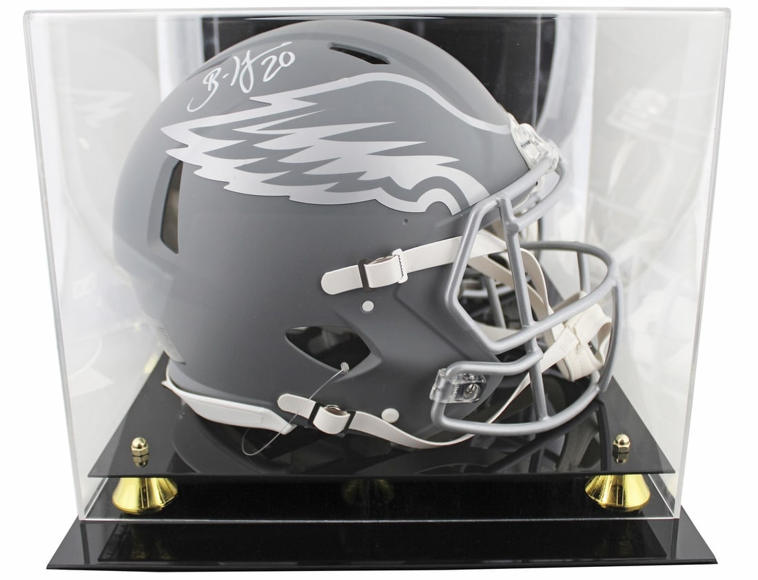 Brian Dawkins Signed Philadelphia Eagles Slate Helmet with BAS Authentication: Brian Dawkins Signed Philadelphia Eagles Slate Helmet with BAS Authentication This authentic Brian Dawkins signed slate full-size Speed Proline helmet is a must-have for any Philadelphia Eagles fan. T