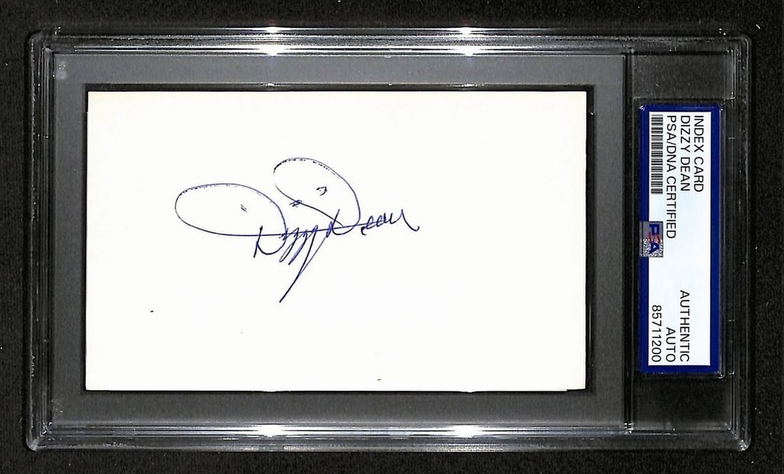 Dizzy Dean PSA DNA autographed Cardinals 3x5 index card (1 of 1)