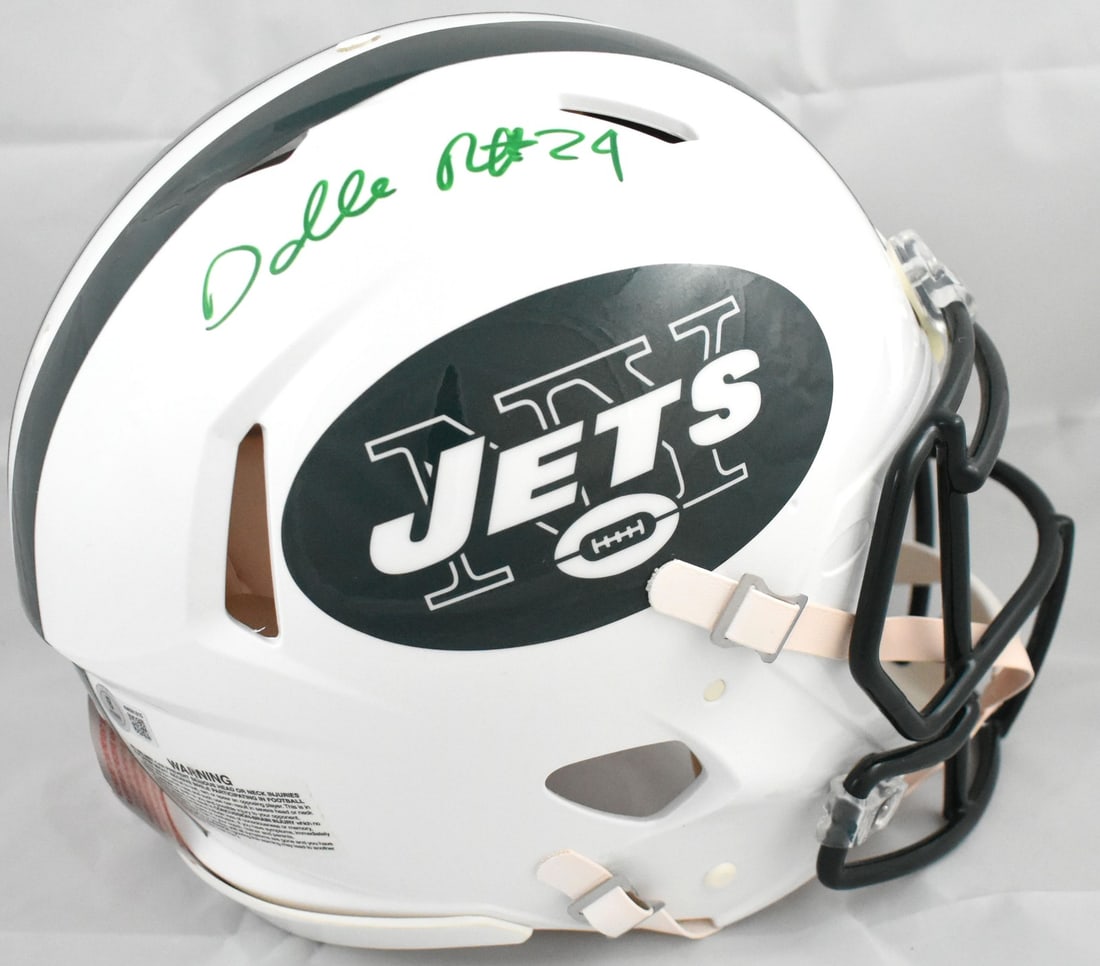 New York Jets Authentic F S Speed Helmet Signed by Darrelle Revis Beckett Holo (1 of 6)