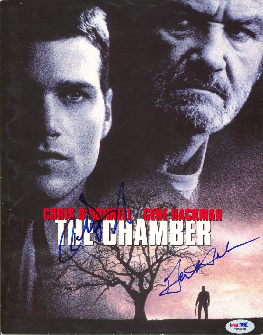 Autographed Folder Signed by Gene Hackman and Chris O'Donnell PSA Certified: Autographed Folder Signed by Gene Hackman and Chris O'Donnell PSA Certified This autographed folder with interior pockets has been personally signed by Gene Hackman and Chris O'Donnell, stars of the f