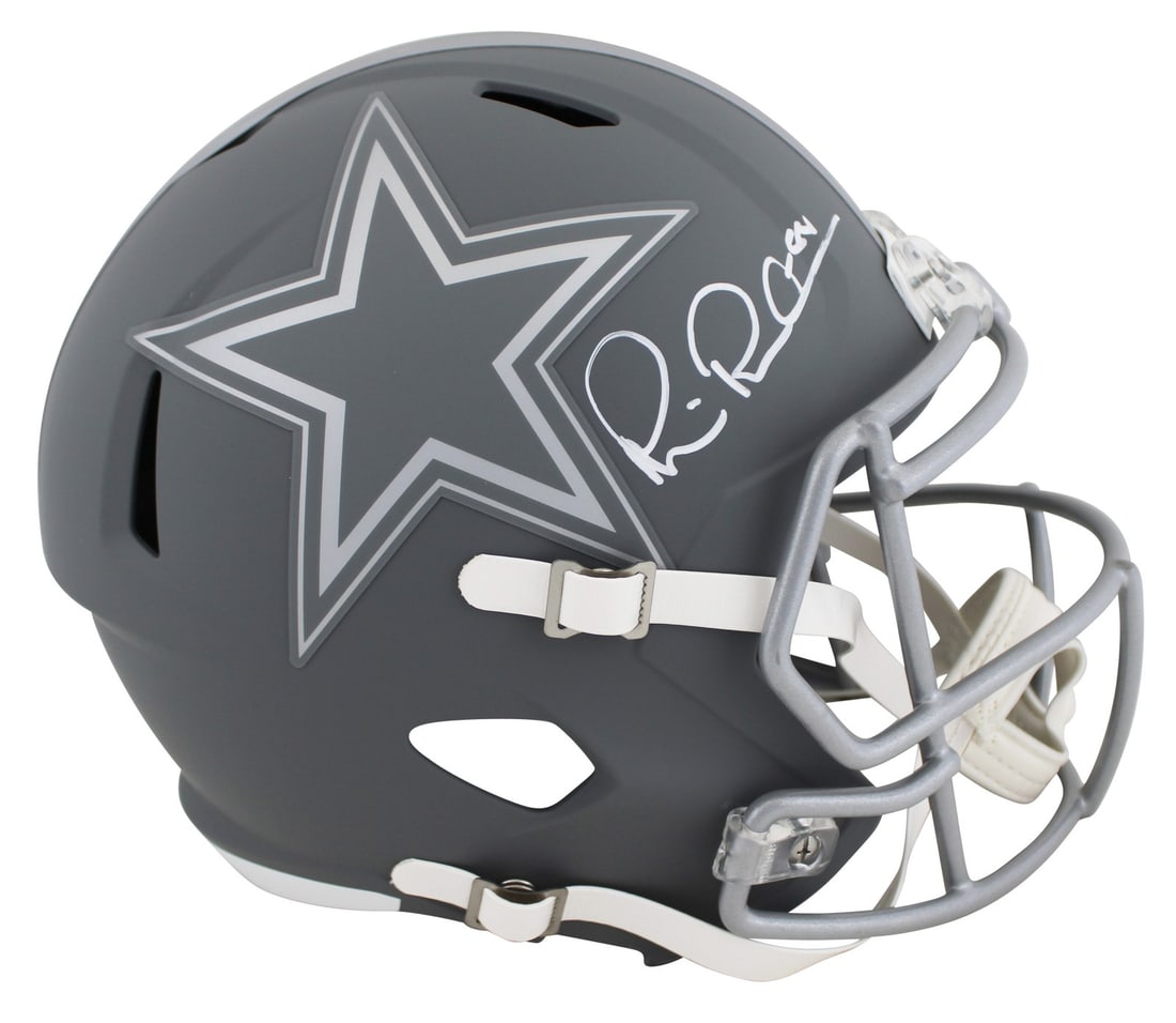 Michael Irvin Signed Dallas Cowboys Slate Helmet BAS Witnessed Authentic (1 of 3)