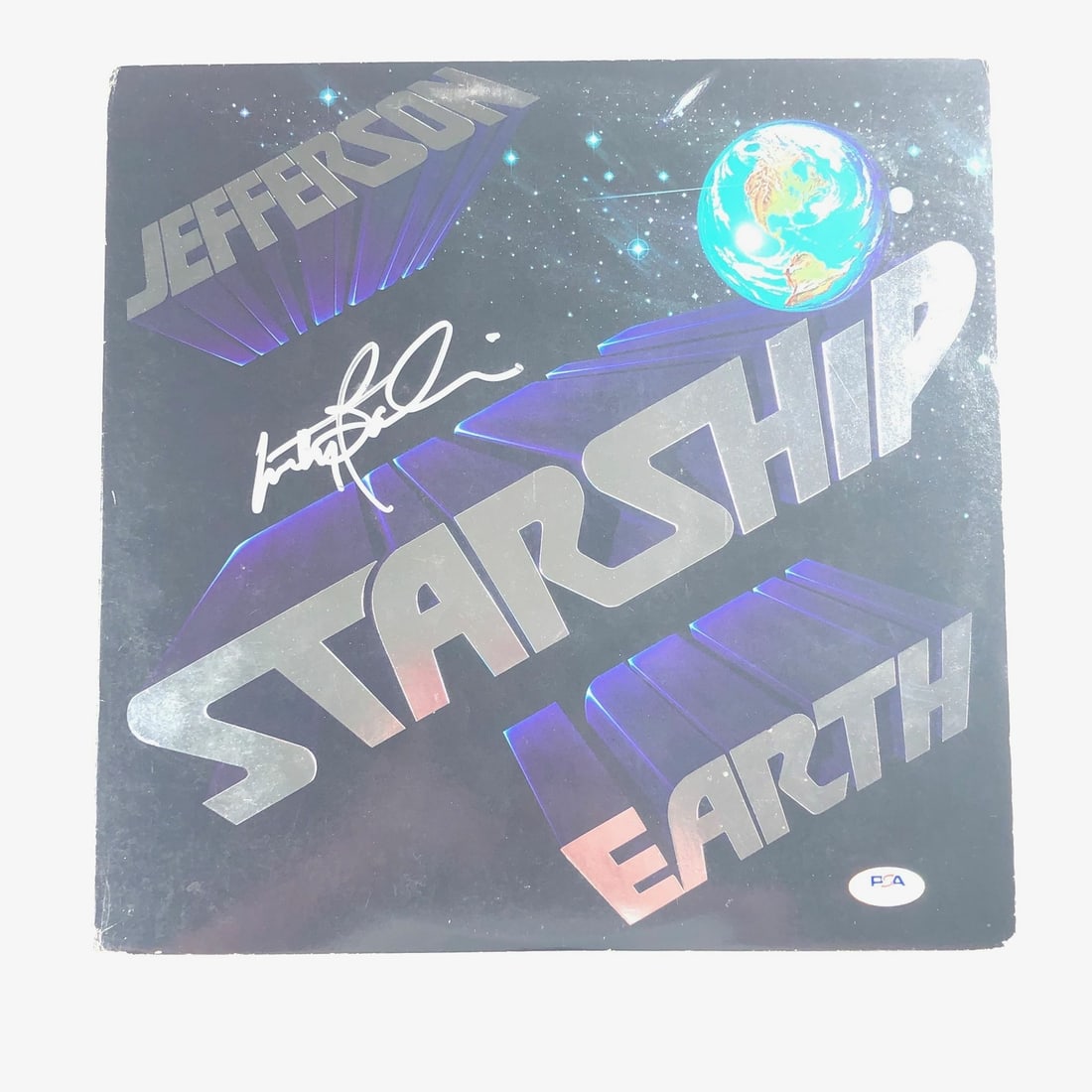 Marty Balin Signed Jefferson Starship Earth Vinyl PSA/DNA Certified: Marty Balin Signed Jefferson Starship Earth Vinyl PSA/DNA Certified This is a pre-owned Earth vinyl album cover signed by Marty Balin of Jefferson Starship. The autograph has been authenticated by PSA