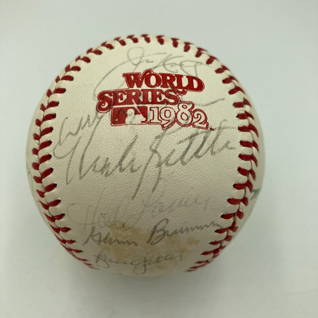1982 St. Louis Cardinals Team Signed Baseball with PSA DNA COA (1 of 13)