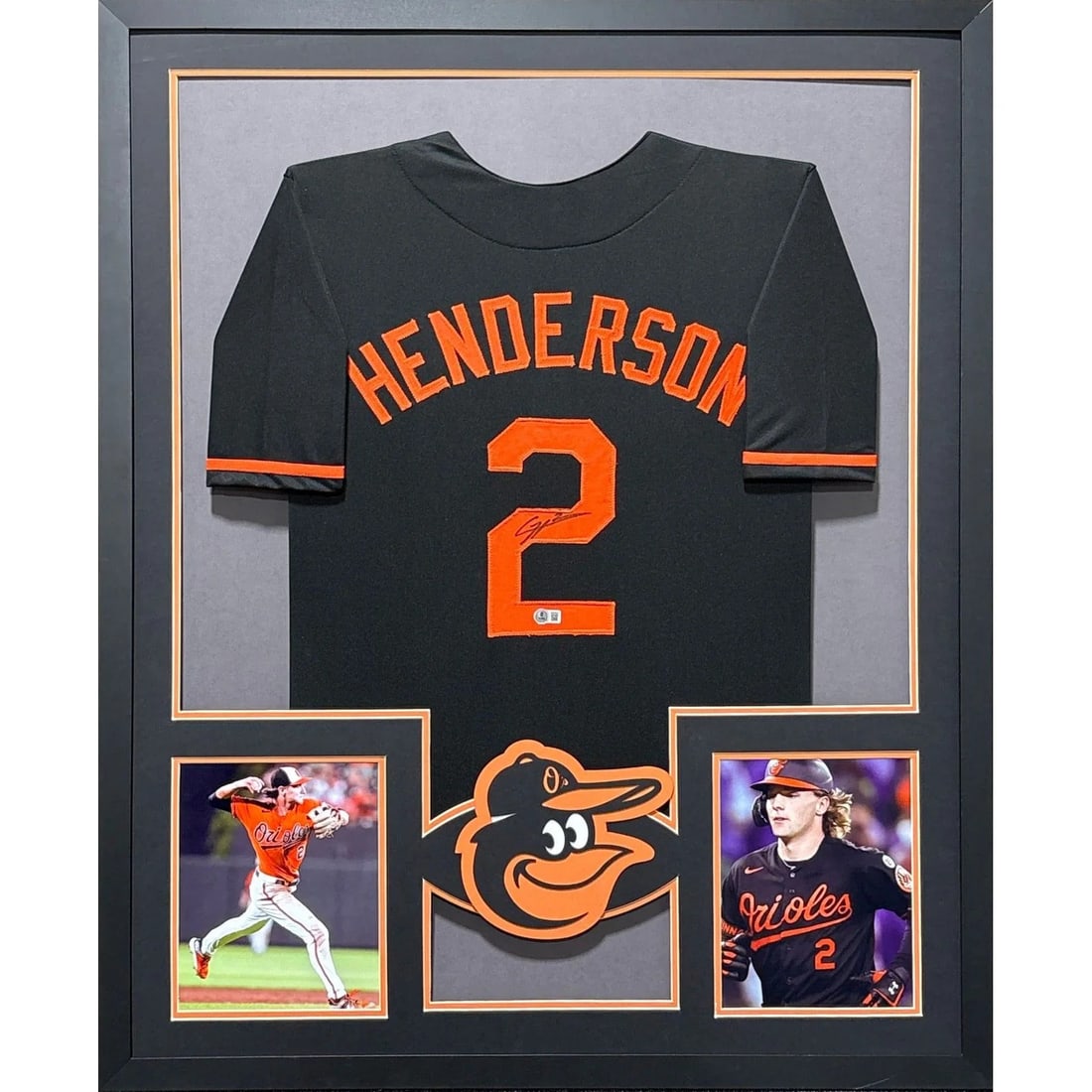 Gunnar Henderson Signed Framed Orioles Jersey JSA Certified (1 of 2)