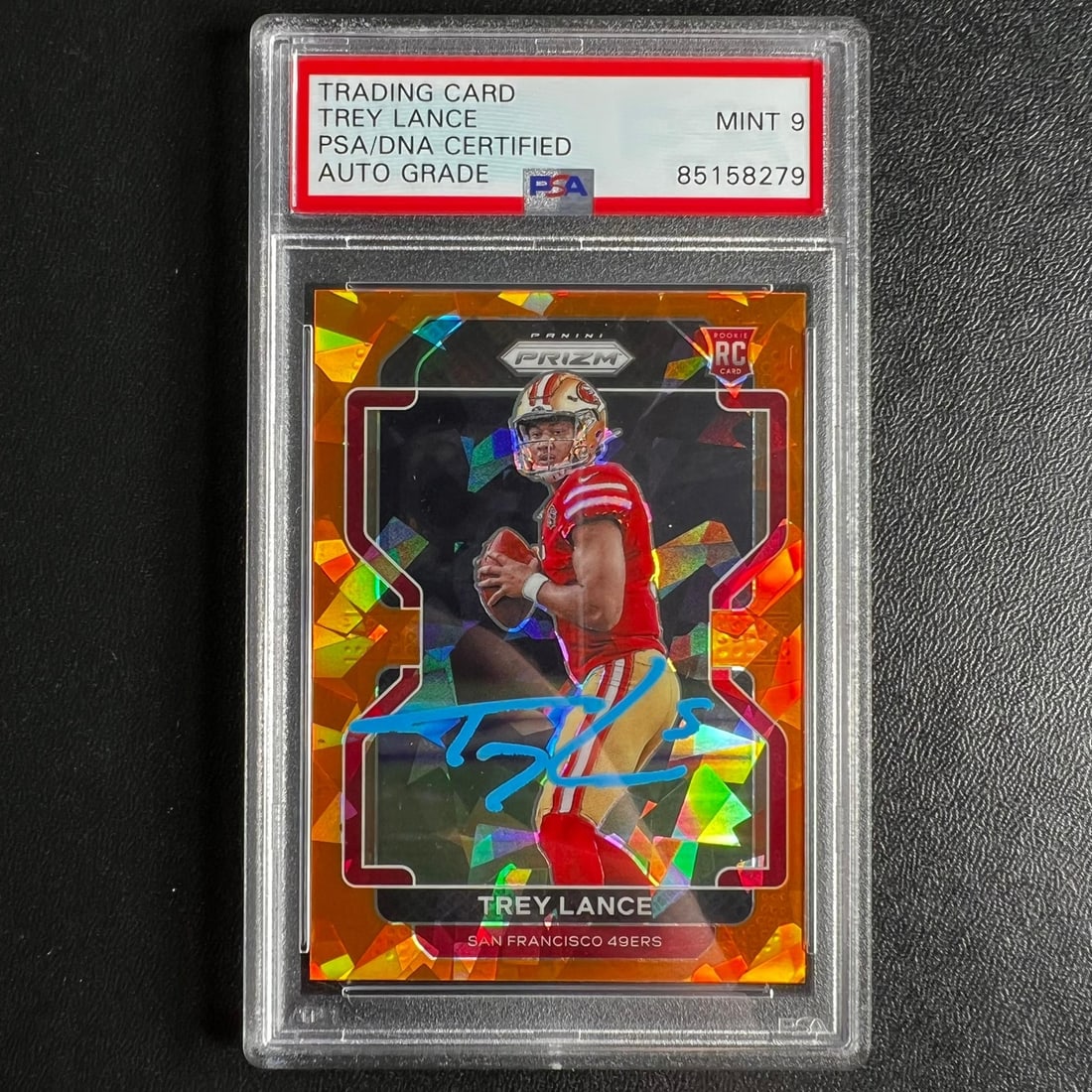 PSA Slabbed Trey Lance Autographed 2021 Panini Prizm #333 Football Card (1 of 2)