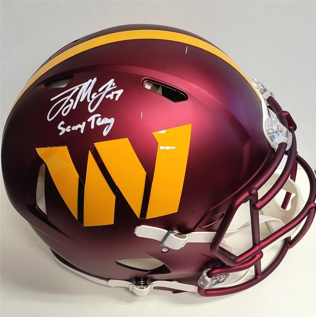Washington Commanders full size helmet signed by Terry McLaurin BAS authenticated (1 of 8)