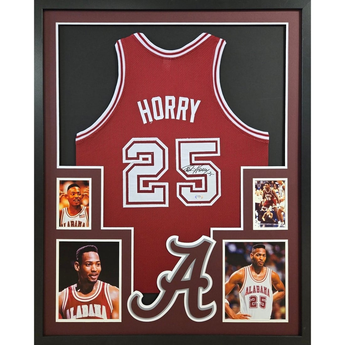 Robert Horry Autographed Framed Jersey PSA/DNA Alabama 42x34: Robert Horry Autographed Framed Jersey PSA/DNA Alabama 42x34 Celebrate the legacy of Robert Horry with this stunning framed autographed jersey, showcasing his iconic red Alabama jersey. Authenticated 