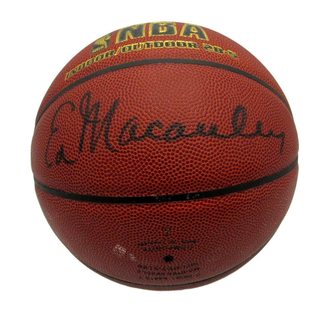 Ed Macauley HOF Signed Boston Celtics Basketball BAS Authenticated: Ed Macauley HOF Signed Boston Celtics Basketball BAS Authenticated Offered is an Ed Macauley Hall of Fame signed Boston Celtics Spalding basketball. This original basketball is authenticated by Becket
