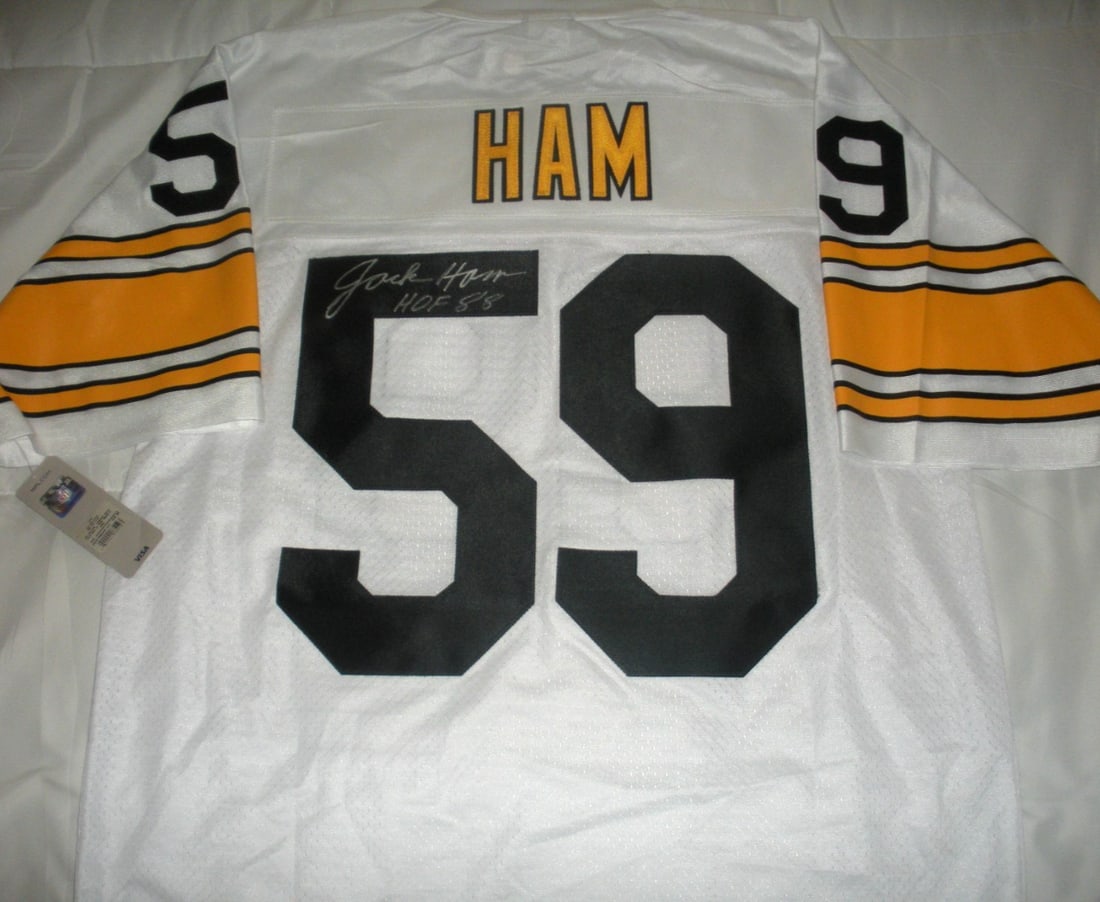 Signed Proline Jersey Jack Ham Pittsburgh Steelers With COA: Signed Proline Jersey Jack Ham Pittsburgh Steelers With COA This is a pre-owned, officially licensed Proline jersey signed by Jack Ham of the Pittsburgh Steelers. The jersey comes with a Certificate o