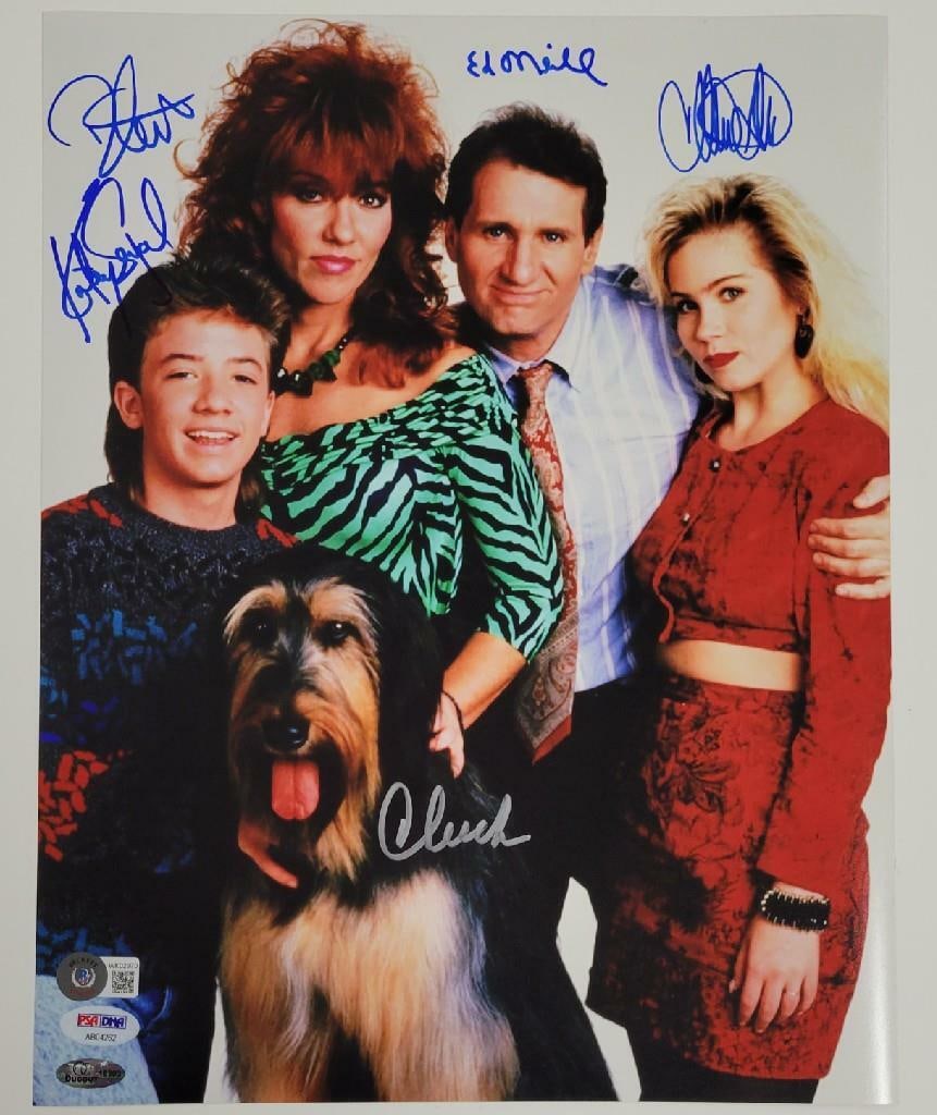 Five Signatures PSA Authenticated Married With Children 11x14 Cast Photograph: Five Signatures PSA Authenticated Married With Children 11x14 Cast Photograph This is an original 11x14 photo signed by five cast members from Married With Children, including Ed O'Neill, Katey Sagal,