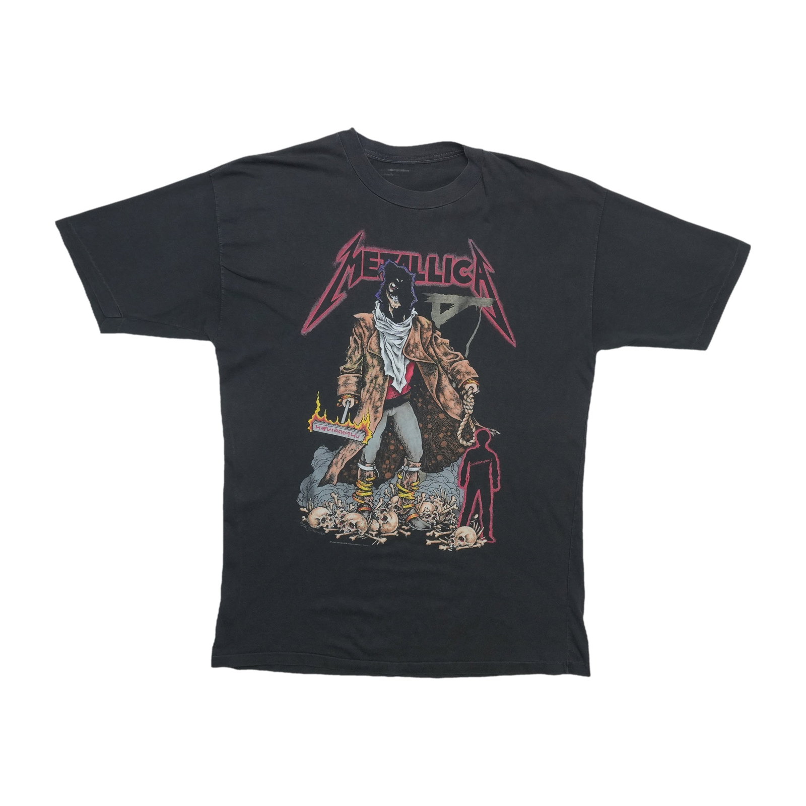 Vintage 1992 Metallica Unforgiven Black Cotton Shirt: Vintage 1992 Metallica Unforgiven Black Cotton Shirt This original vintage 1992 Metallica Unforgiven shirt features both front and back graphics. It is an authentic piece from the 1990s, not a modern 
