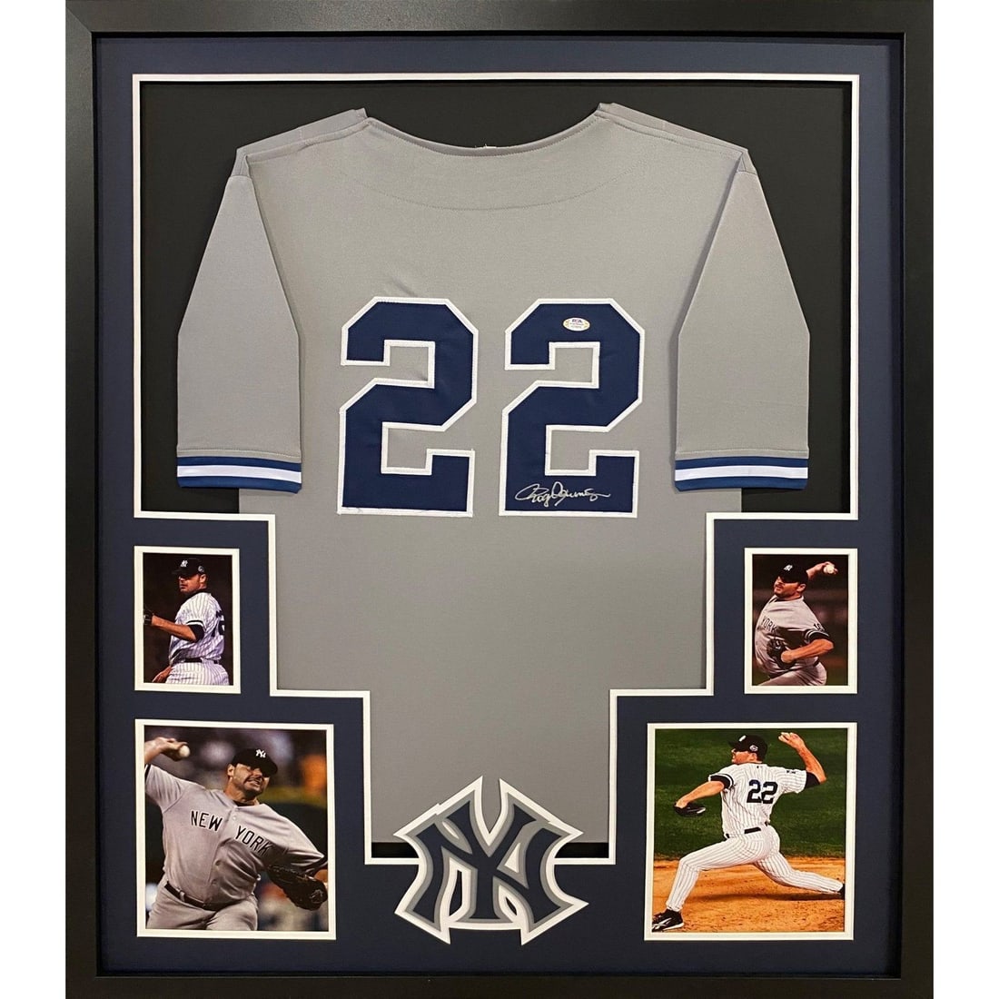Roger Clemens Signed Framed Jersey PSA/DNA New York Yankees: Roger Clemens Signed Framed Jersey PSA/DNA New York Yankees This is a framed autographed jersey of Roger Clemens, featuring the iconic New York Yankees logo. The jersey comes with PSA/DNA authenticati