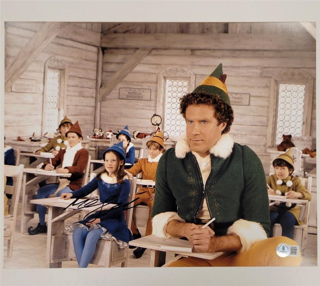 11x14 Will Ferrell autograph photograph as Buddy the Elf with Beckett authentication: 11x14 Will Ferrell autograph photograph as Buddy the Elf with Beckett authentication This original 11x14 photograph features Will Ferrell as Buddy the Elf and has been hand-signed by Will Ferrell. The