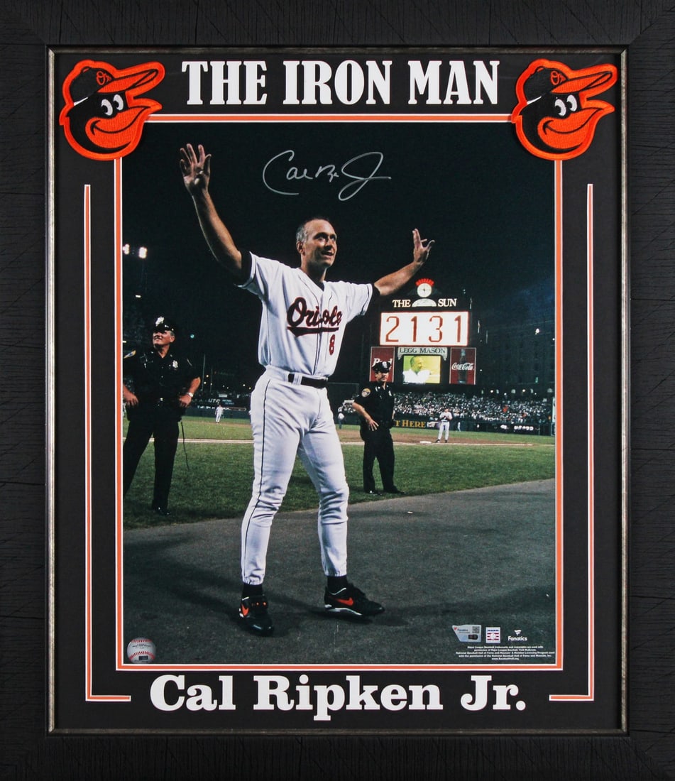 Cal Ripken Jr Signed 16x20 Framed Photo with Fanatics Authentication (1 of 2)