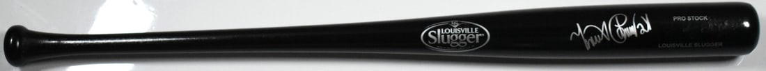 Signed Miguel Cabrera Louisville Slugger Black Pro Bat Beckett Holo: Signed Miguel Cabrera Louisville Slugger Black Pro Bat Beckett Holo This is a black Louisville Slugger Pro baseball bat signed by Miguel Cabrera. The bat is an original item associated with the Detroi