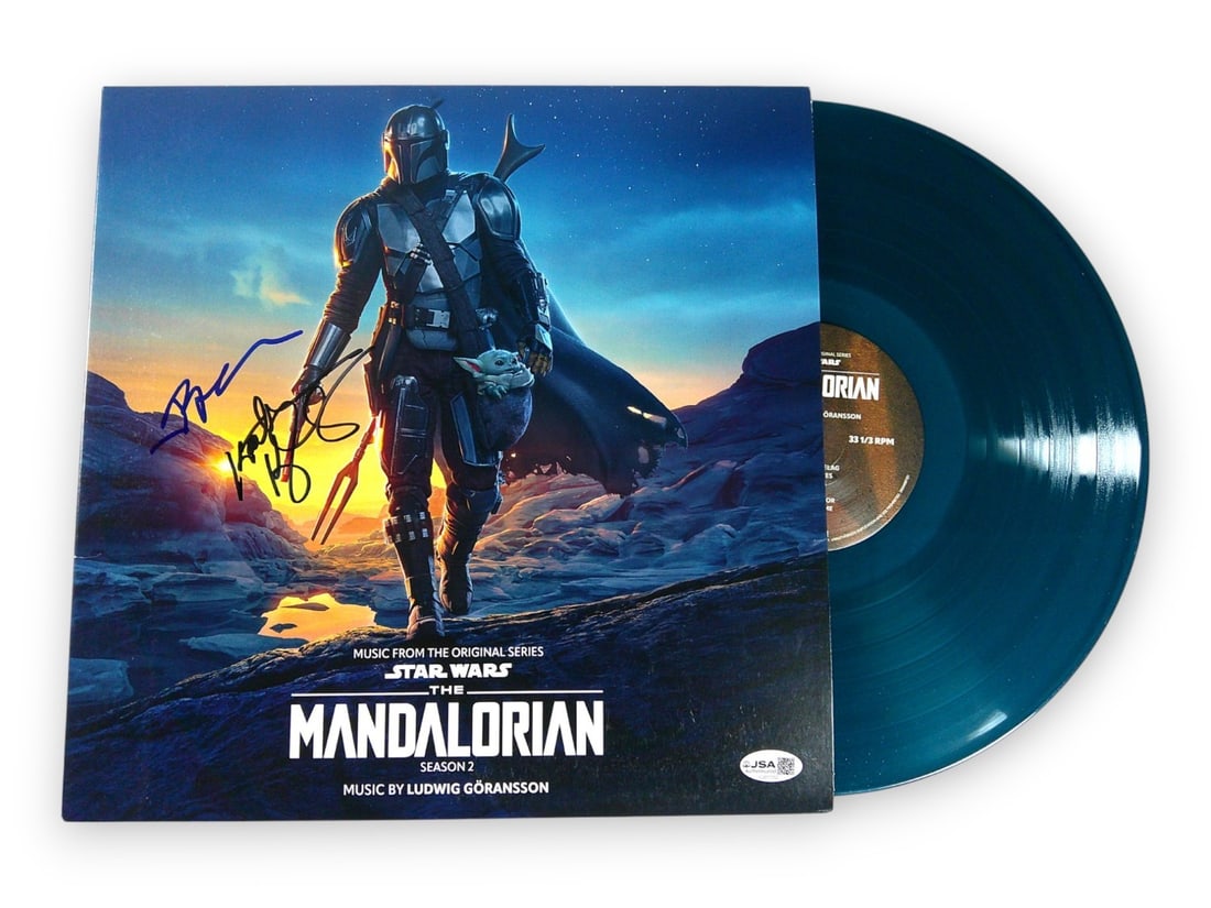 Album Cover Signed by Jon Favreau and Kathleen Kennedy JSA Authenticated The Mandalorian (1 of 4)