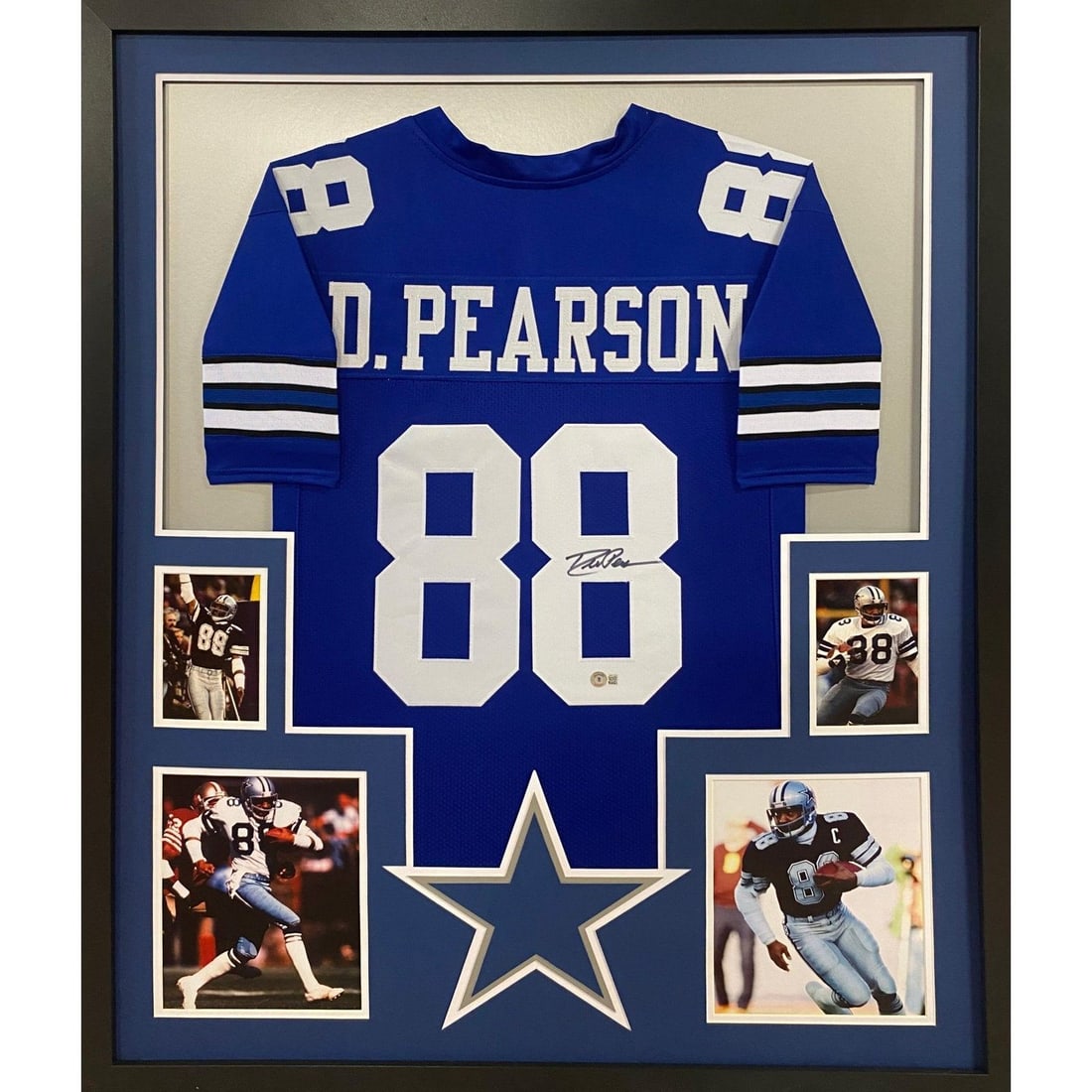 Drew Pearson Autographed Framed Jersey Dallas Cowboys Beckett Certified: Drew Pearson Autographed Framed Jersey Dallas Cowboys Beckett Certified This autographed Drew Pearson framed jersey is a must-have for any Dallas Cowboys fan. Authenticated by Beckett, a leader in spo