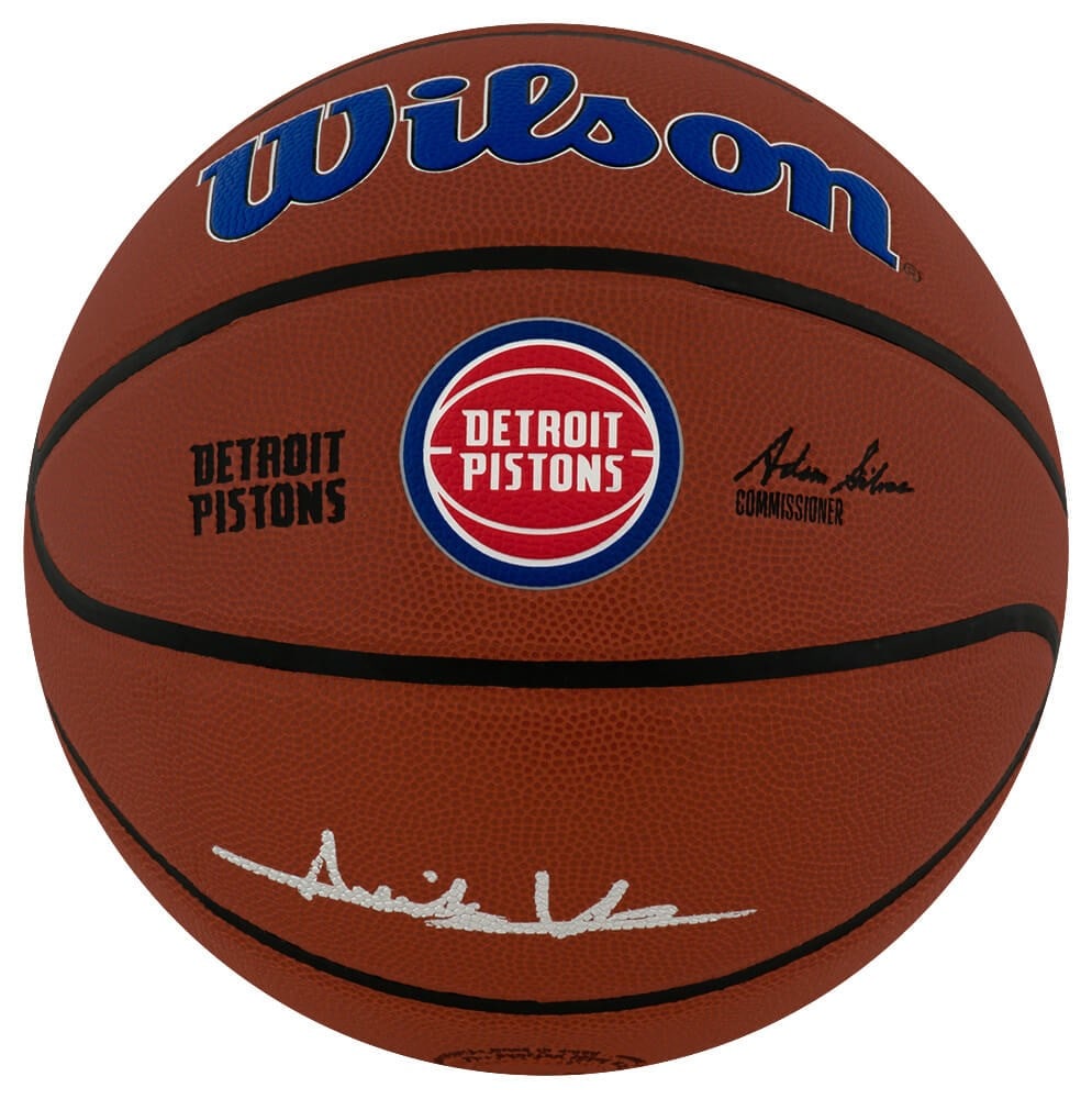 Wilson Alliance NBA Ball Signed by Isiah Thomas with Pistons Logo and COA (1 of 1)