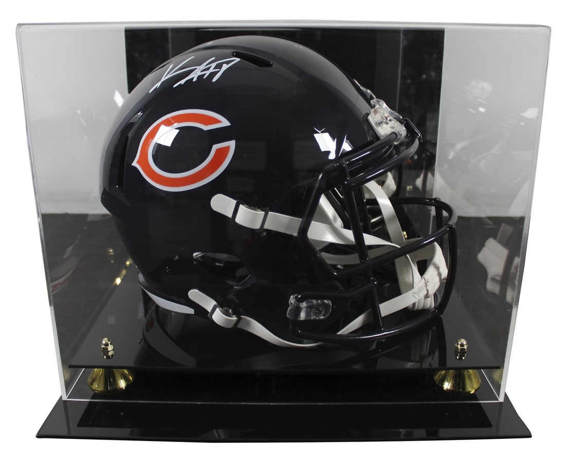 Keenan Allen Signed Chicago Bears Full Size Helmet with Beckett Authentication: Keenan Allen Signed Chicago Bears Full Size Helmet with Beckett Authentication This original full-size Riddell Speed replica helmet is personally signed by Keenan Allen, a prominent player of the Chic