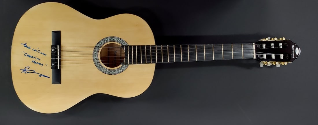 George Hamilton Autographed Guitar JSA Authenticated Original: George Hamilton Autographed Guitar JSA Authenticated Original This is a George Hamilton autographed guitar, an original piece authenticated by James Spence Authentication (JSA). The guitar is pre-owne