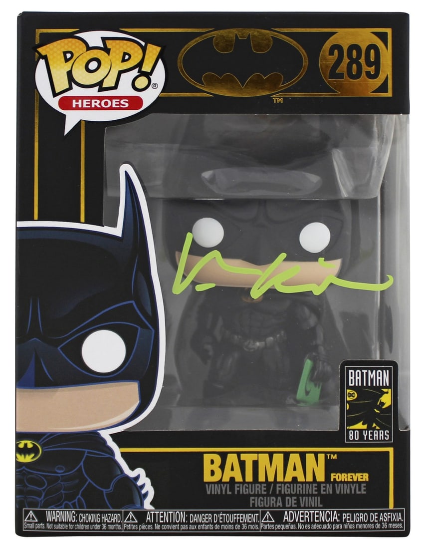 Val Kilmer Signed Batman Forever #289 Funko Pop BAS Authenticated: Val Kilmer Signed Batman Forever #289 Funko Pop BAS Authenticated This autographed #289 Batman 80 Years Funko Pop Vinyl Figure has been personally signed by Val Kilmer, known for his role in Batman Fo