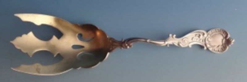 Shiebler Rococo Sterling Silver Pierced Goldwashed Salad Fork 9 1 4 (1 of 1)