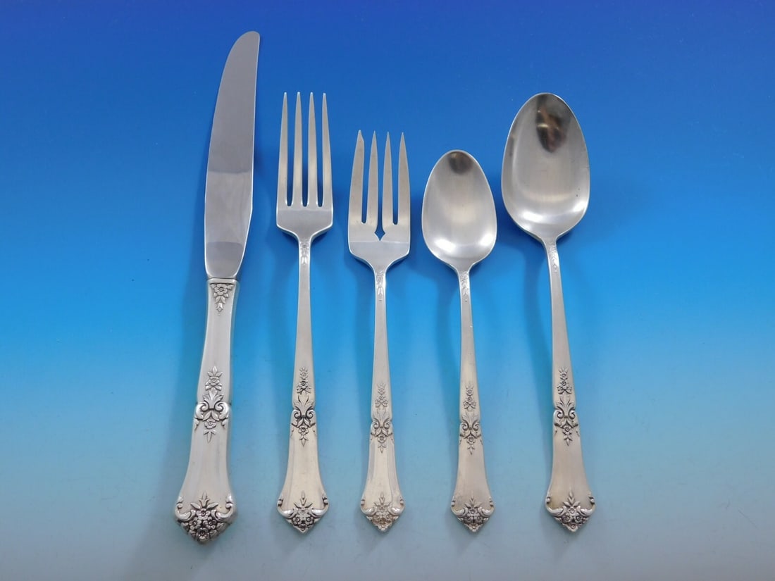 Stately by State House Sterling Silver Flatware Set for 6 with Towle Caddy 30 Pieces (1 of 5)