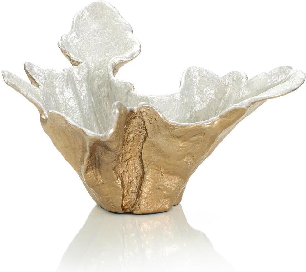 John-Richard Champagne Gold Bowl with Iridescent Finish 10H x 17.75W x 16D: John-Richard Champagne Gold Bowl with Iridescent Finish 10H x 17.75W x 16D Add a touch of sophistication to your decor with this elegant gold bowl featuring a stunning iridescent interior. Crafted by 