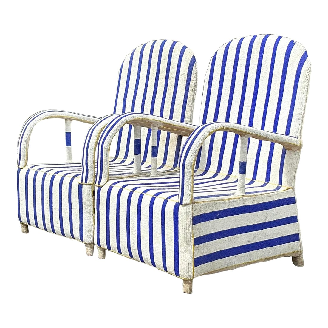 Unique Vintage Boho Hand Beaded Lounge Chairs (1 of 8)