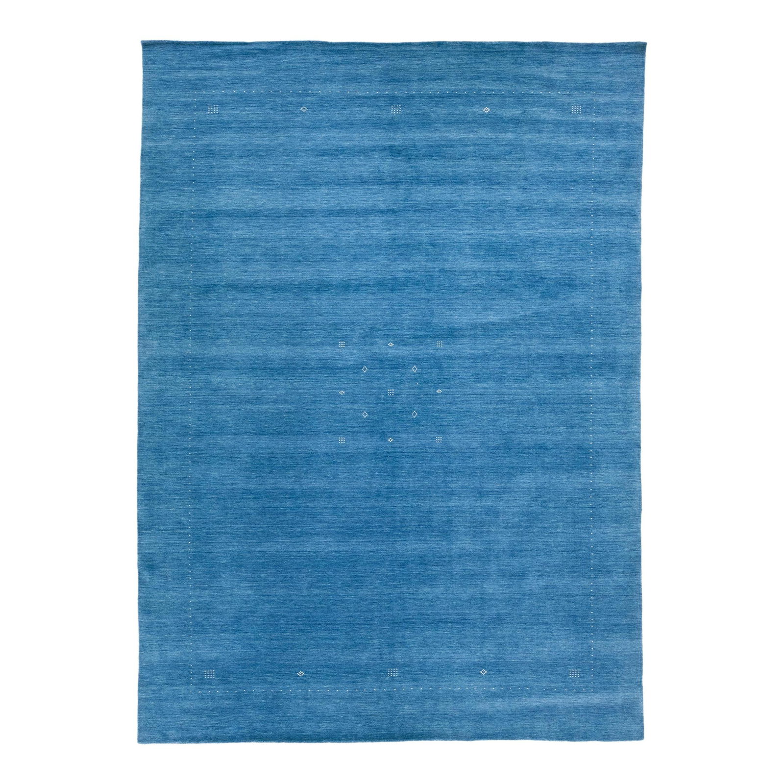 Handmade Blue Gabbeh Wool Rug 9'10 x 13'10 Minimalist Design (1 of 9)