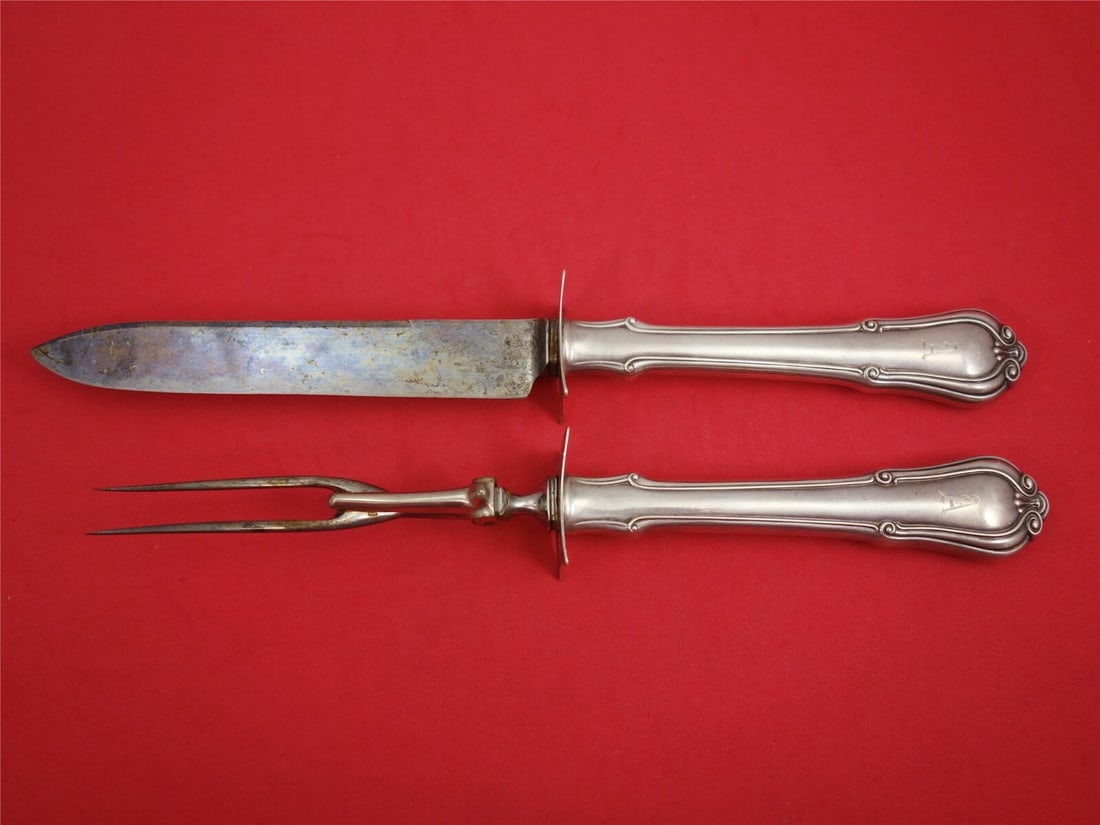 Gorham Villa Norfolk Sterling Silver 2-Piece Roast Carving Set (1 of 2)