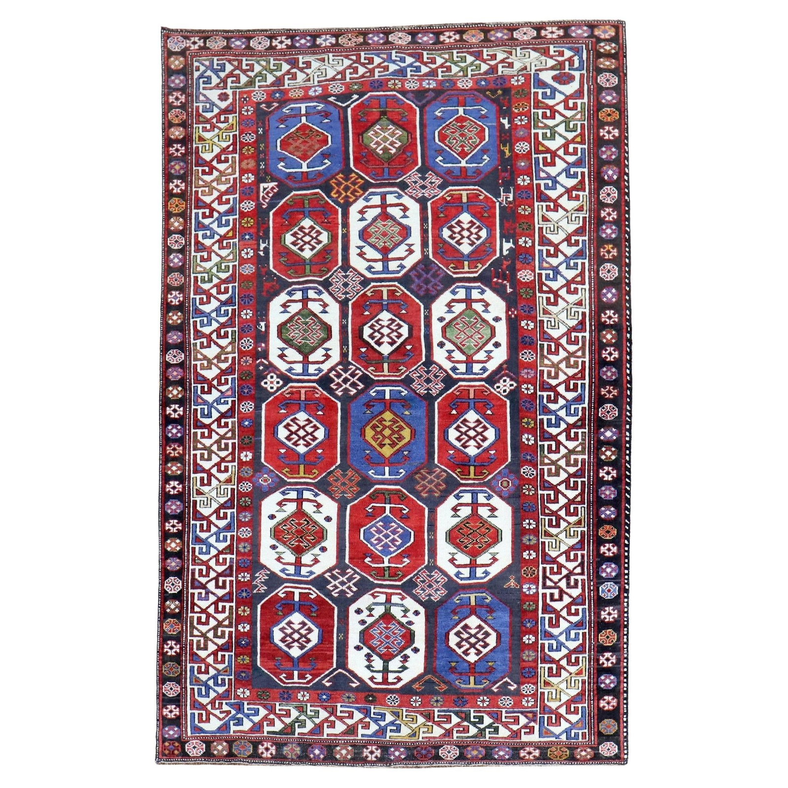 Zabihi Collection Vintage Kazak Shirvan Rug 47 x 70 Hand-Knotted Wool (1 of 8)